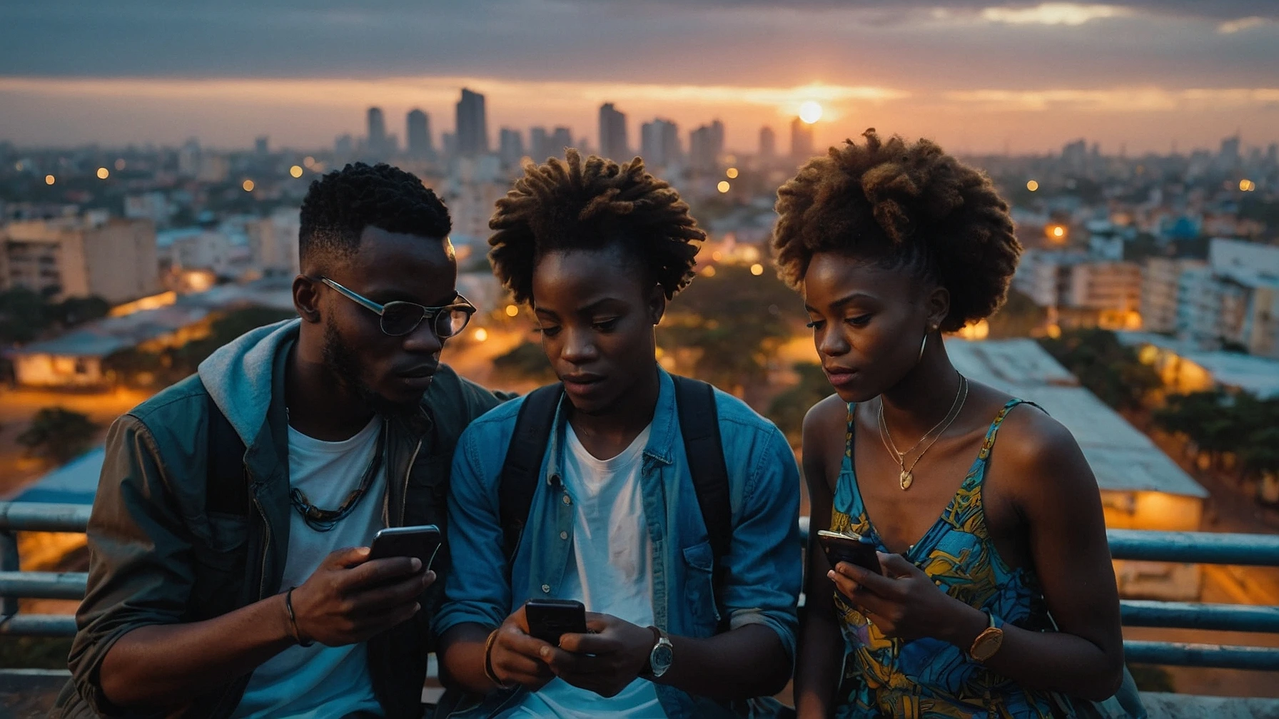 Young Ivorians and technology in Abidjan with futuristic gaming and eSports visuals in 2025 - Exscape.io Ivory Coast