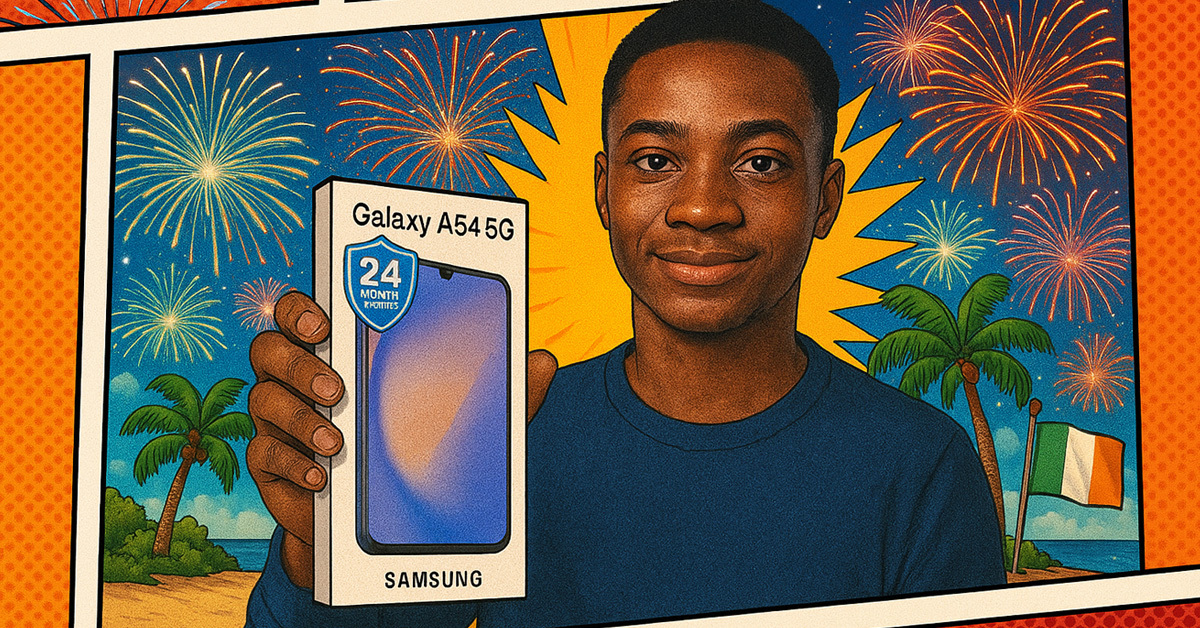 Win Real Prizes Playing online like this user from Ivory Coast that played online and won a Samsung Galaxy A54 with Exscape
