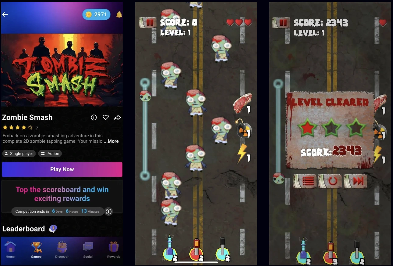 Smash zombies, avoid civilians, and top the leaderboard in Zombie Smash, Exscape’s fast-paced arcade game for Android and iOS.